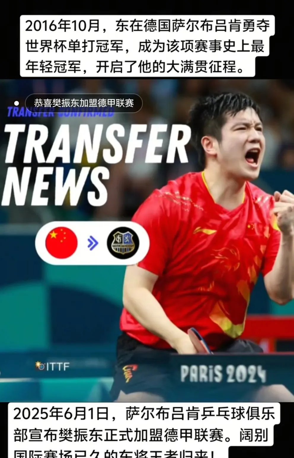 包含法国乒乓球队血洗中国乒乓球队,樊振东完成帽子戏法的词条 包含法国乒乓球队血洗中国乒乓球队,樊振东完成帽子戏法的词条