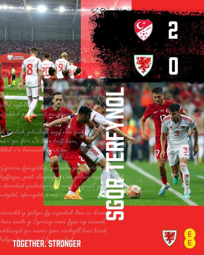 威尔士队客场大捷,小组第二 威尔士队客场大捷,小组第二